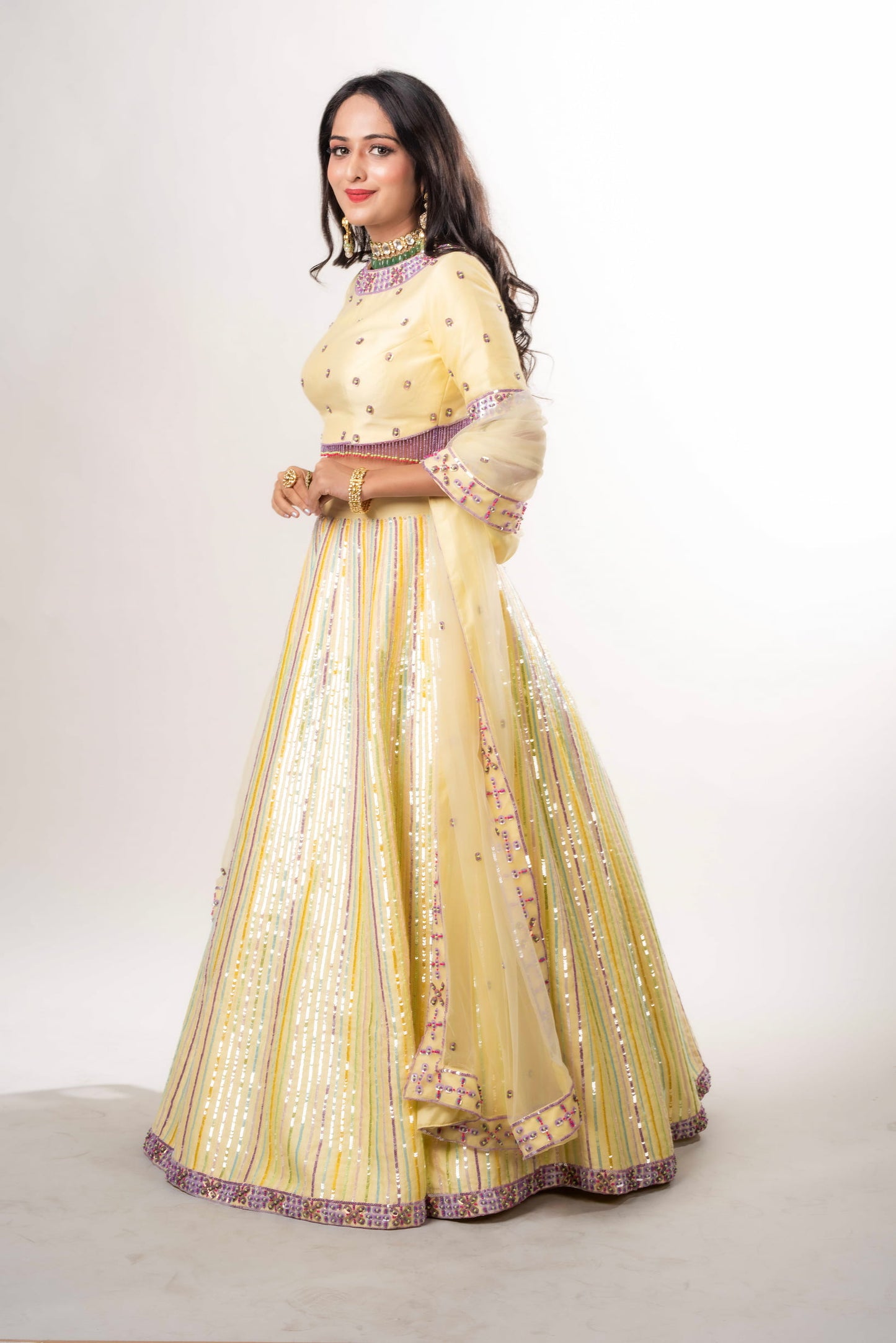 Ghaghra set Embellished With Sequins