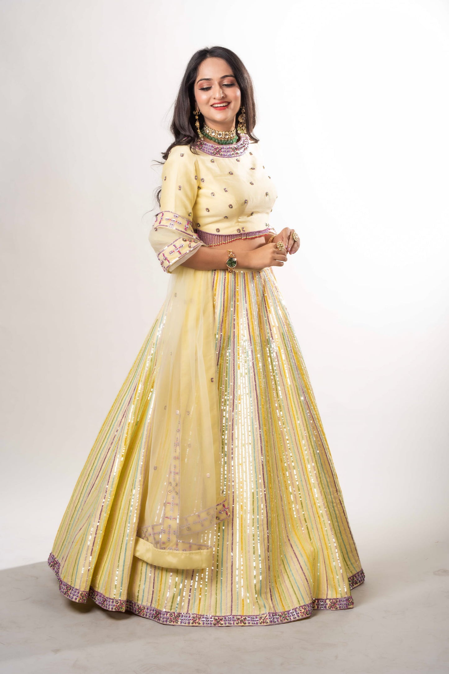 Ghaghra set Embellished With Sequins