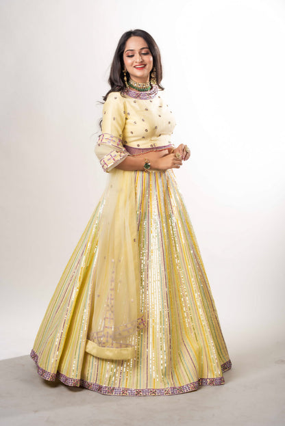 Ghaghra set Embellished With Sequins