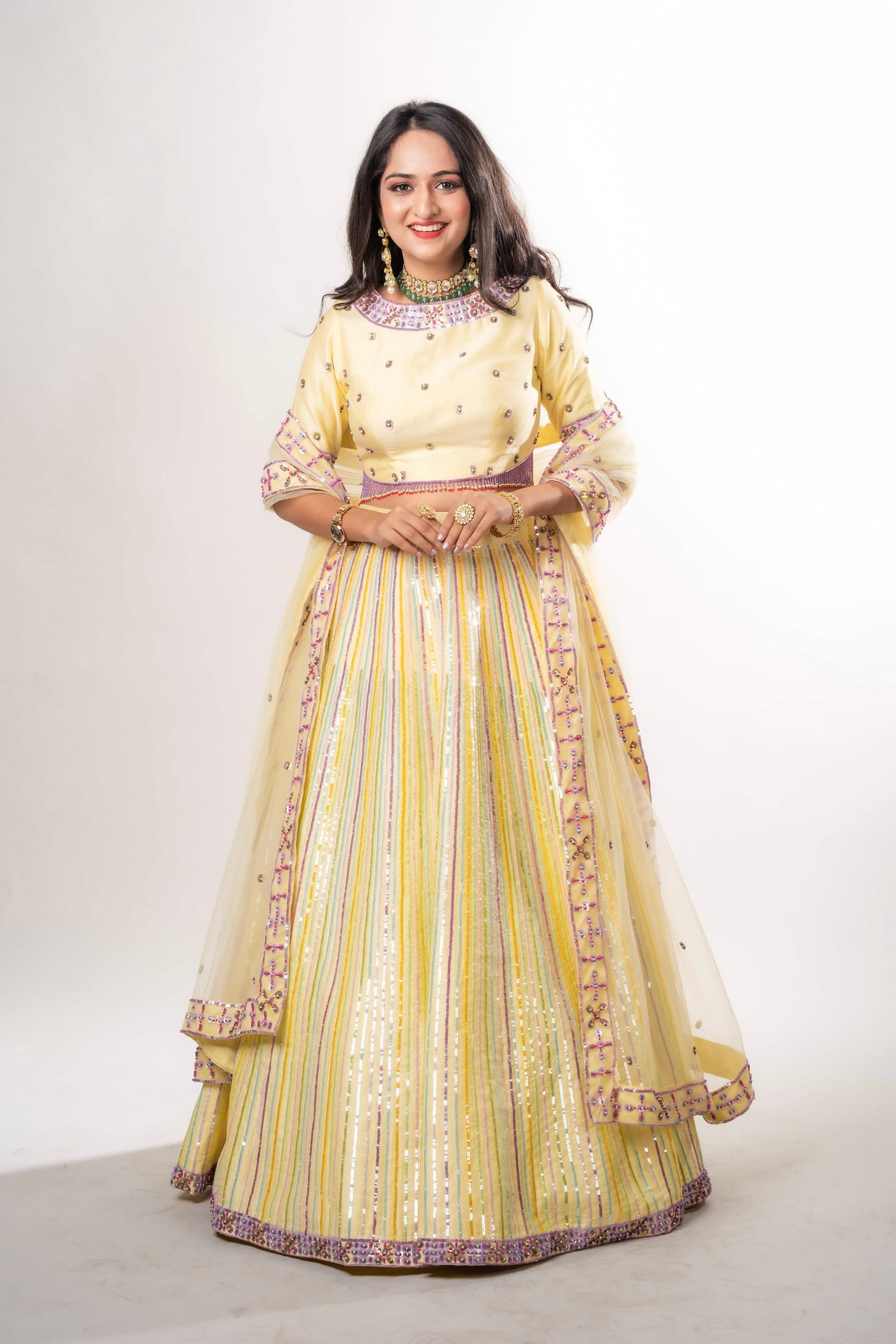 Ghaghra set Embellished With Sequins