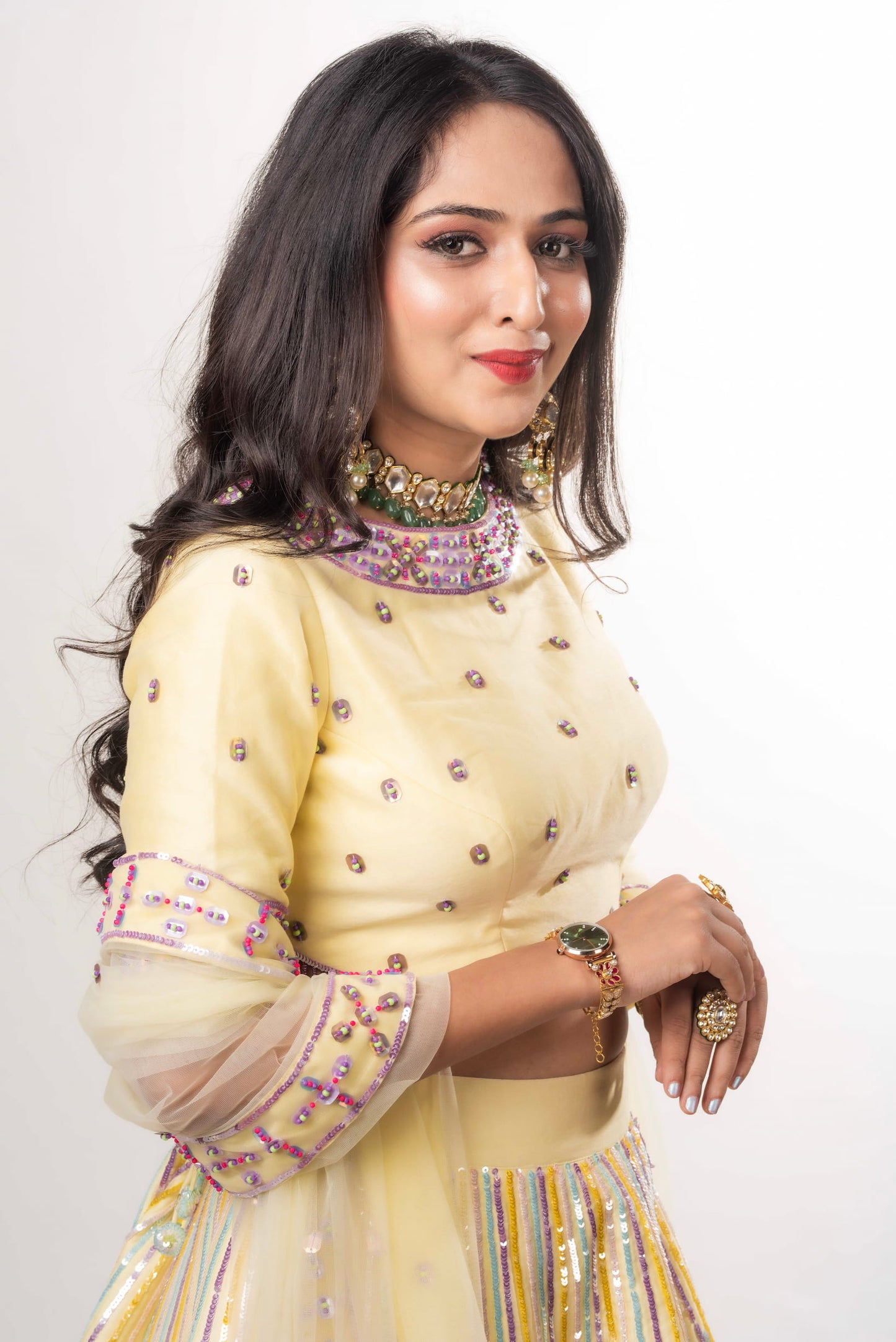 Ghaghra set Embellished With Sequins
