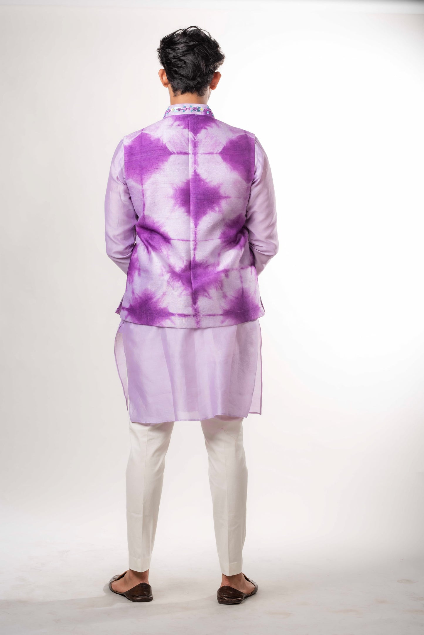 Shibori Tye Dye Kurta Bandi Set