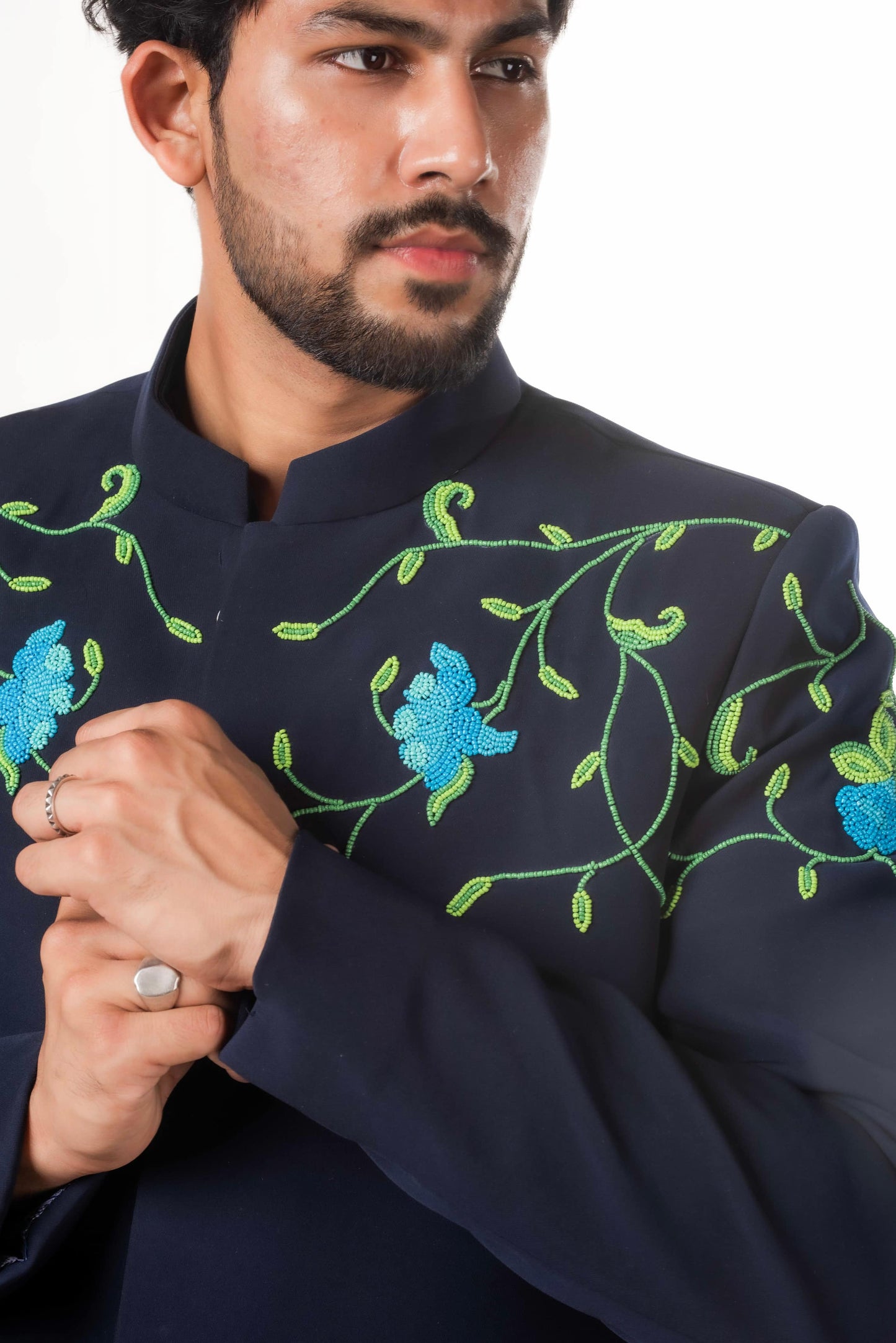 3D Pleated Kurta With Pants