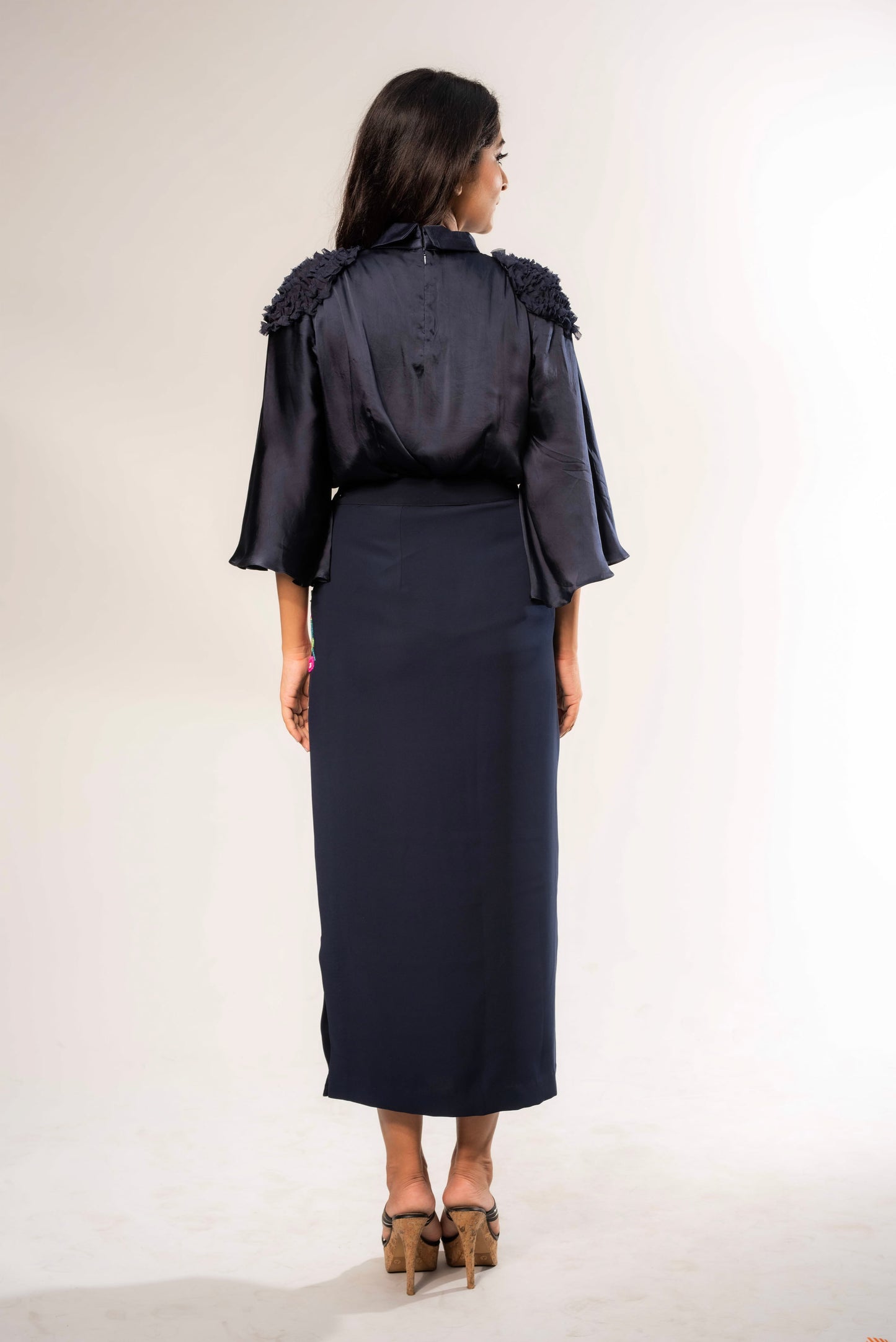 3D Skirt With Side Slit