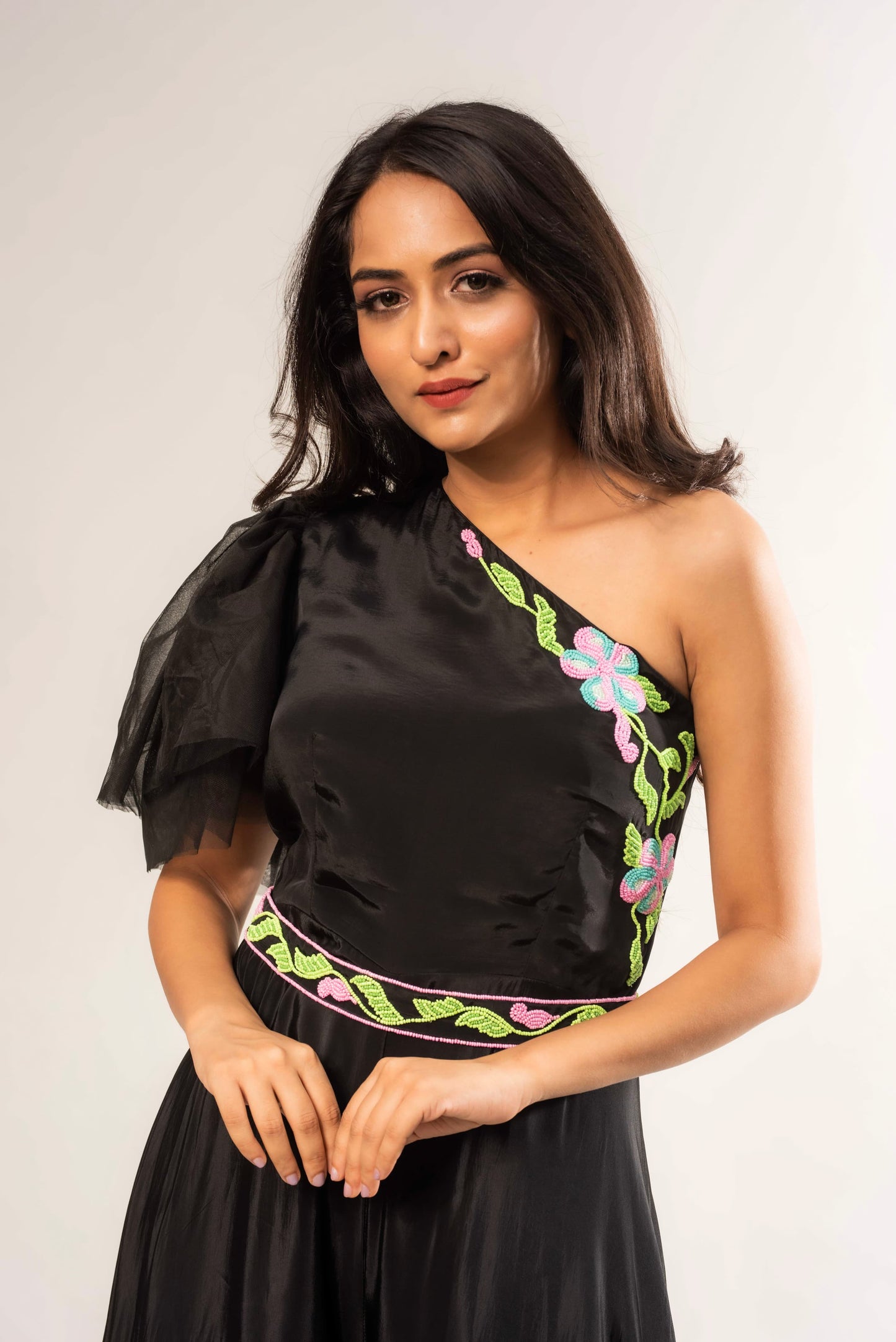 3D On Shoulder Jumpsuit