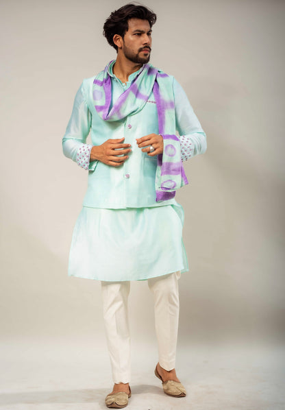 Kurta Bandi Set With Clamp Dye Dupatta