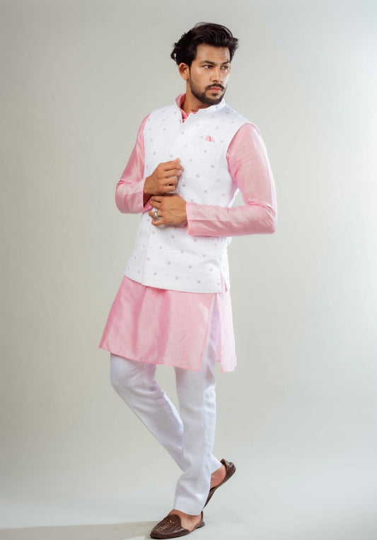 Luckhnowi Chanderi Kurta With Pants