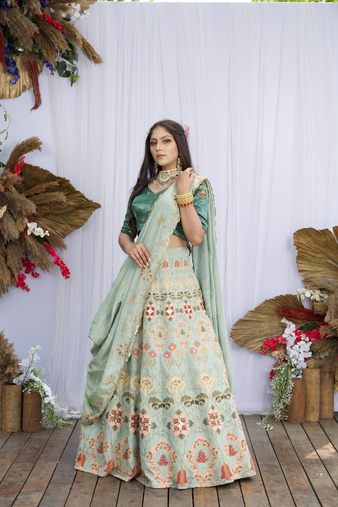 Sea Green Lehenga
