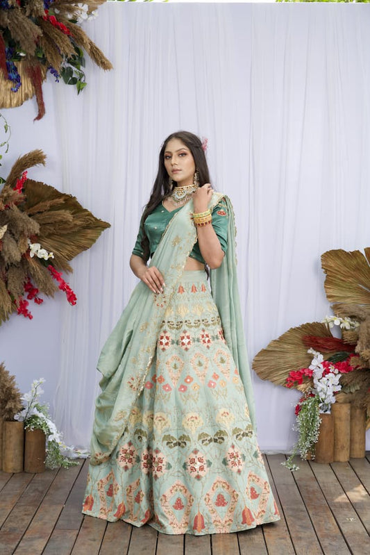 Sea Green Lehenga