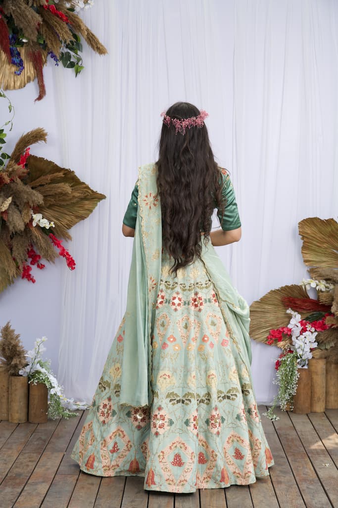 Sea Green Lehenga