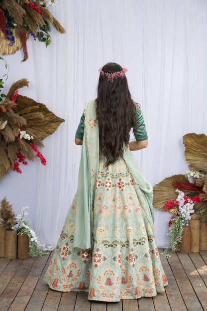Sea Green Lehenga
