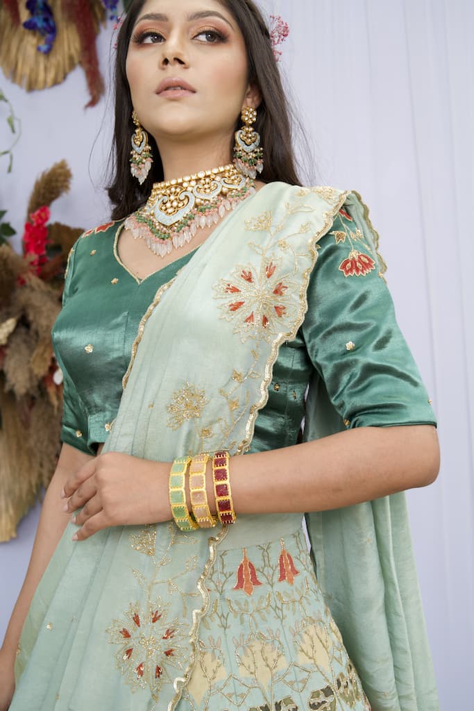 Sea Green Lehenga