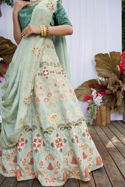 Sea Green Lehenga
